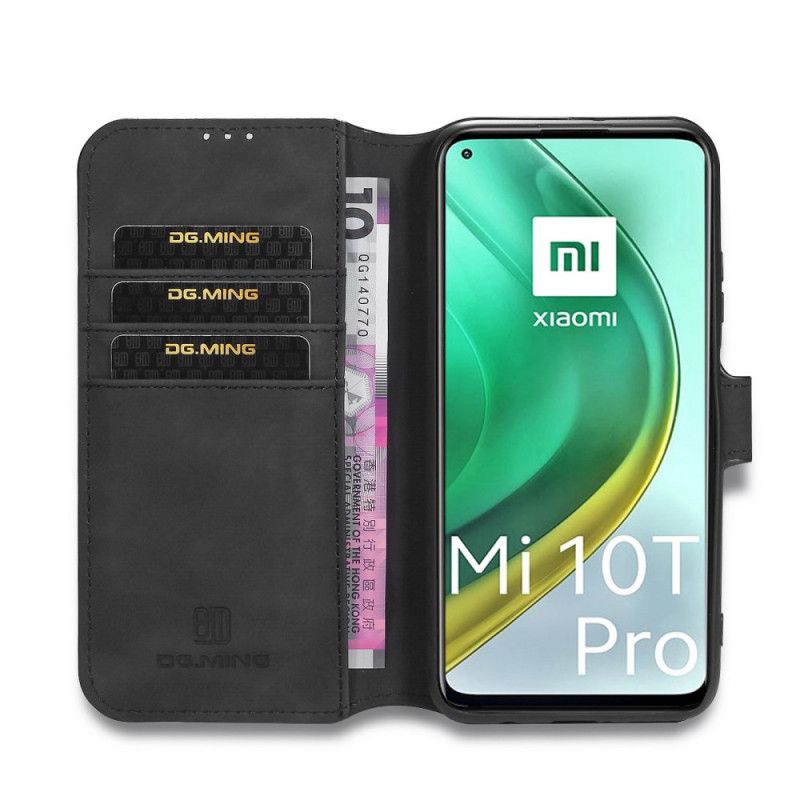 Etui Folio Xiaomi Mi 10T / 10T Pro Szary Czarny Retro Dg.Ming Etui Ochronne