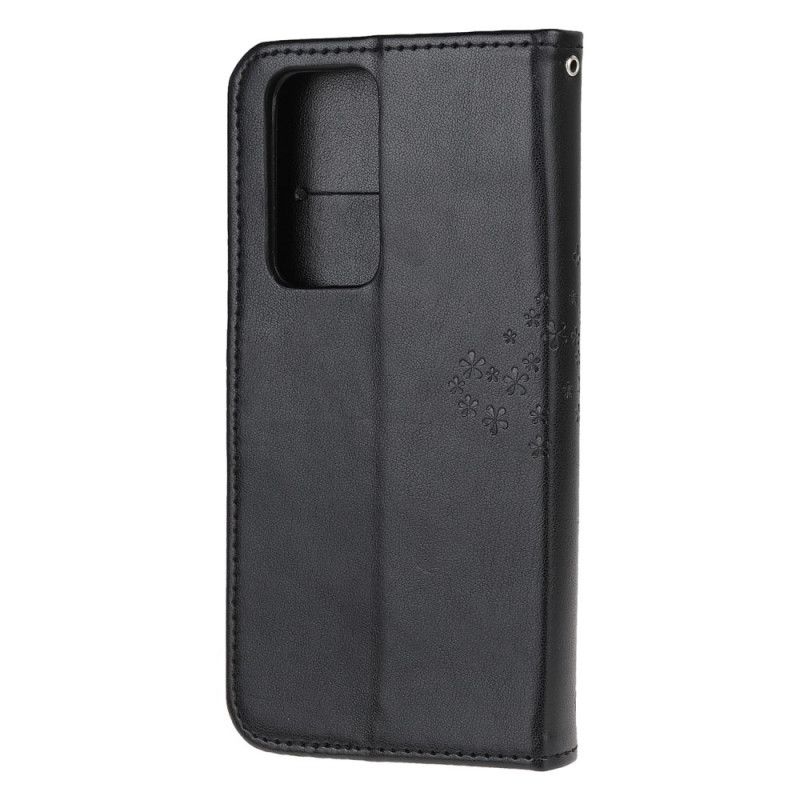 Etui Folio Xiaomi Mi 10T / 10T Pro Szary Czarny Sowy Drzewne I Stringi