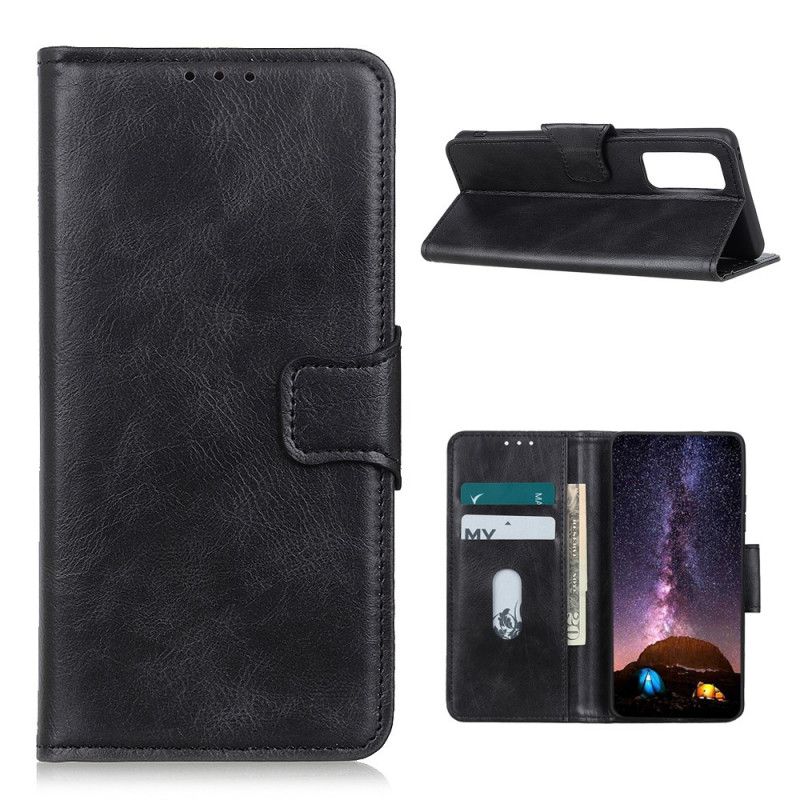 Etui Folio Xiaomi Mi 10T / 10T Pro Zielony Czarny Dwustronne Zapięcie Z Efektem Skóry