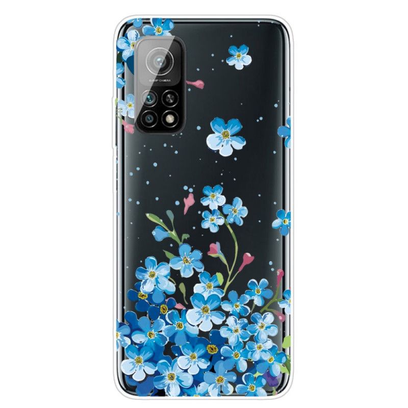 Etui Xiaomi Mi 10T / 10T Pro Bukiet Niebieskich Kwiatów Etui Ochronne