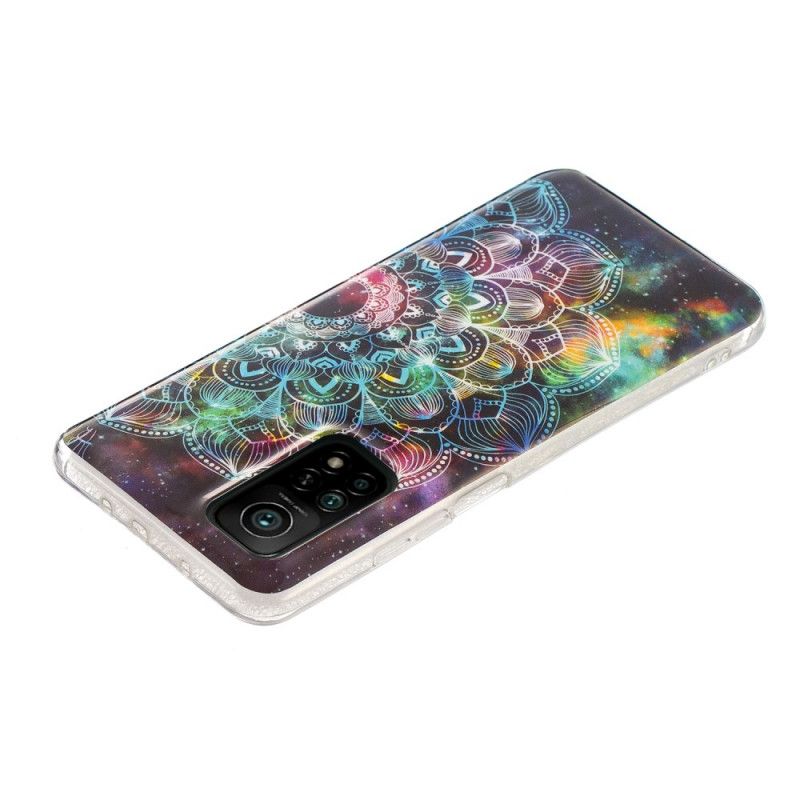 Etui Xiaomi Mi 10T / 10T Pro Czerwony Czarny Fluorescencyjna Seria Kwiatowa Etui Ochronne