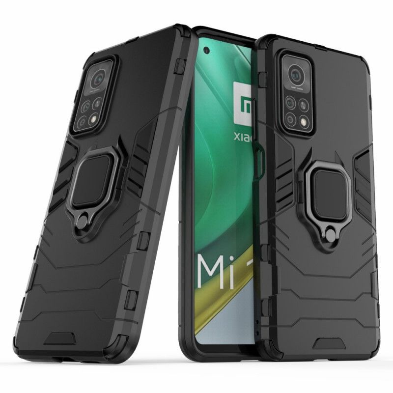 Etui Xiaomi Mi 10T / 10T Pro Czerwony Czarny Pierścień Oporowy