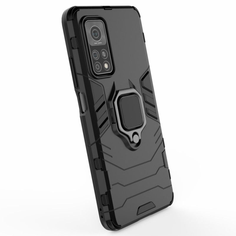 Etui Xiaomi Mi 10T / 10T Pro Czerwony Czarny Pierścień Oporowy