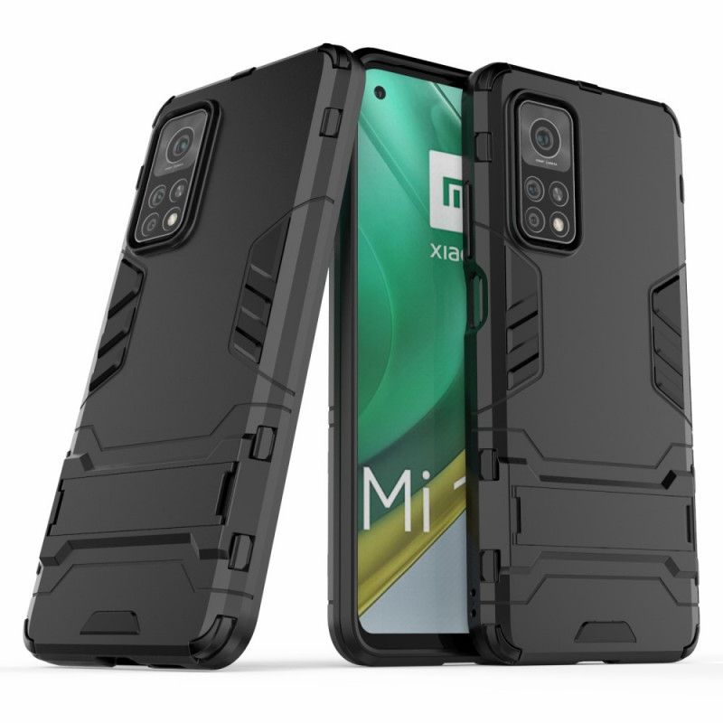 Etui Xiaomi Mi 10T / 10T Pro Czerwony Czarny Wyjątkowo Wytrzymały Język