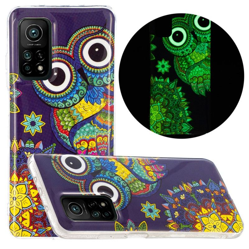 Etui Xiaomi Mi 10T / 10T Pro Fluorescencyjna Sowa Mandala Etui Ochronne