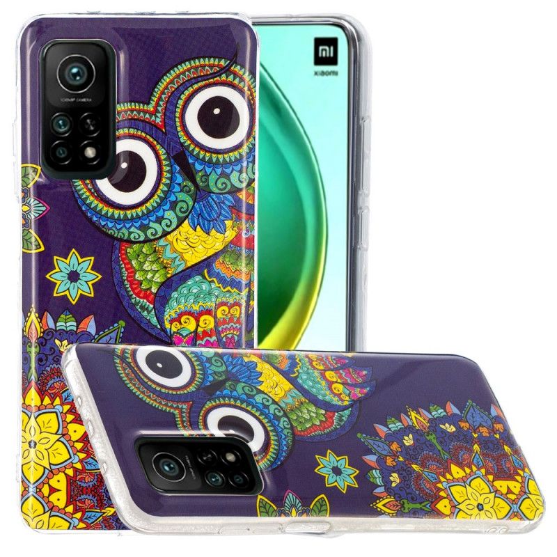 Etui Xiaomi Mi 10T / 10T Pro Fluorescencyjna Sowa Mandala Etui Ochronne