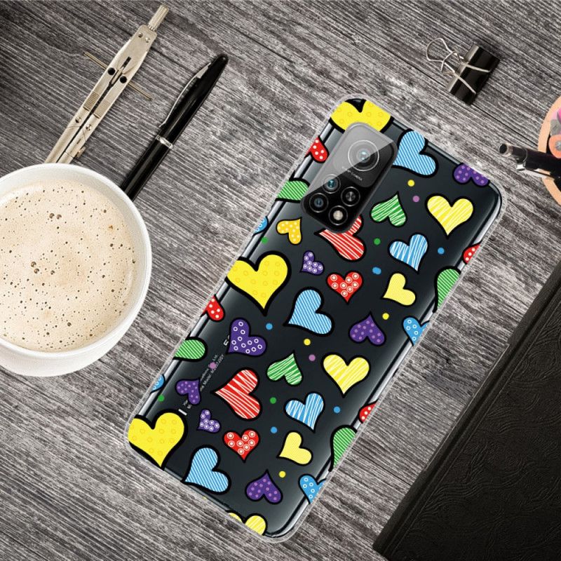 Etui Xiaomi Mi 10T / 10T Pro Wielokolorowe Serca