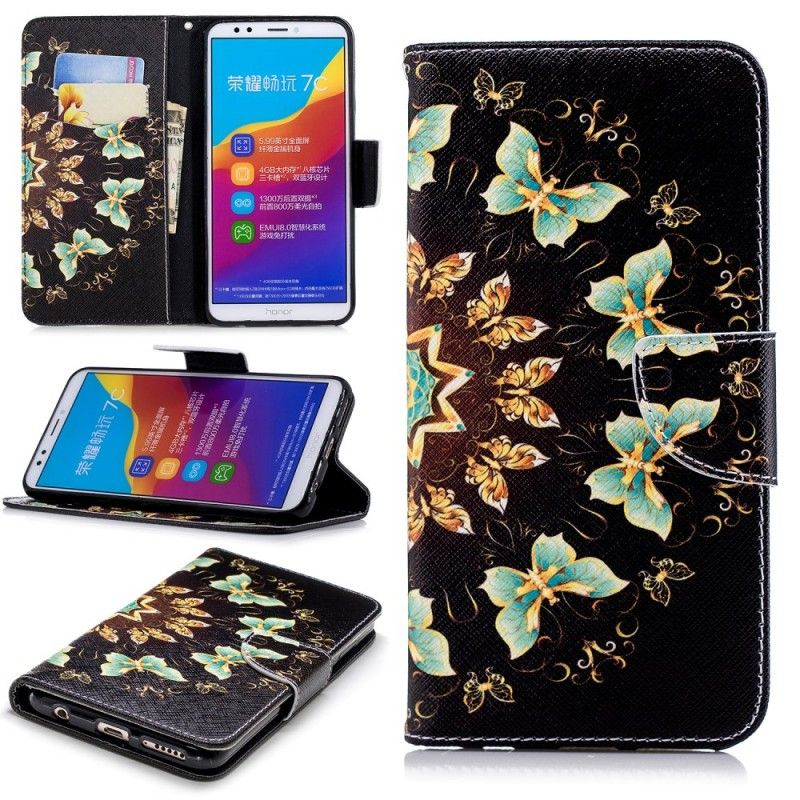 Etui Folio Huawei Y7 2018 Mandala Motyla