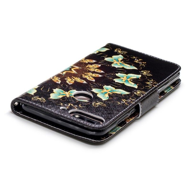 Etui Folio Huawei Y7 2018 Mandala Motyla