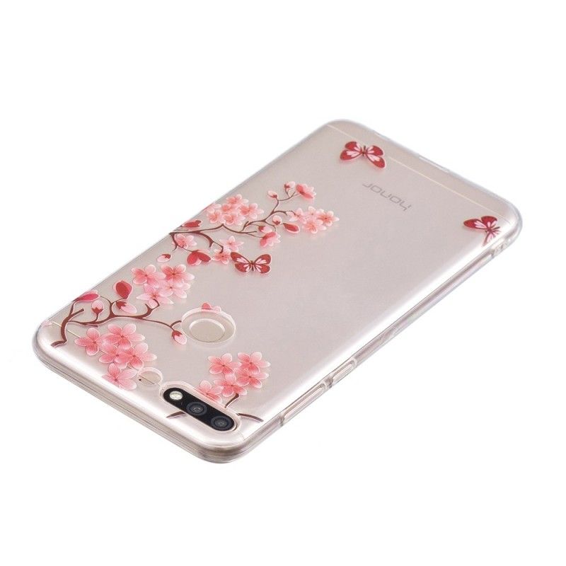 Etui Huawei Y7 2018 Przezroczyste Kwitnące Drzewo