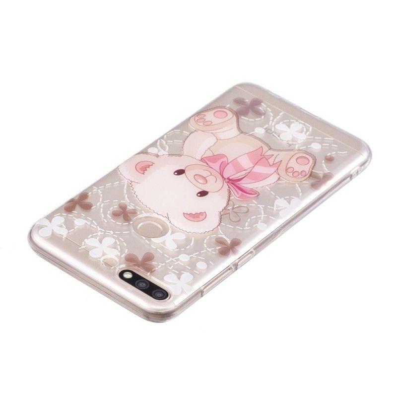 Etui Huawei Y7 2018 Śliczny Miś Etui Ochronne