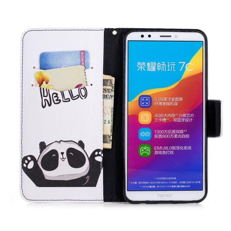 Obudowa Huawei Y7 2018 Etui na Telefon Witaj Panda