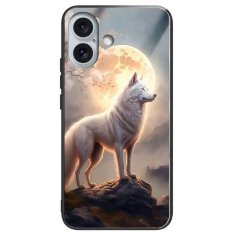 Etui Do iPhone 16 Plus Szkło Hartowane Moonlight Wolf