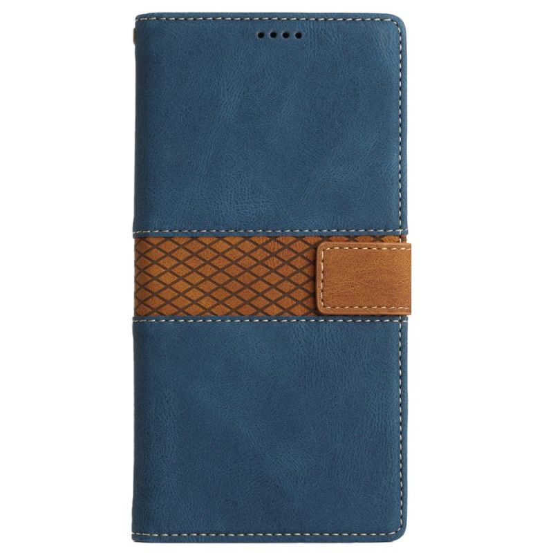 Etui Folio Do iPhone 16 Plus Fryz Z Poziomymi Pasami