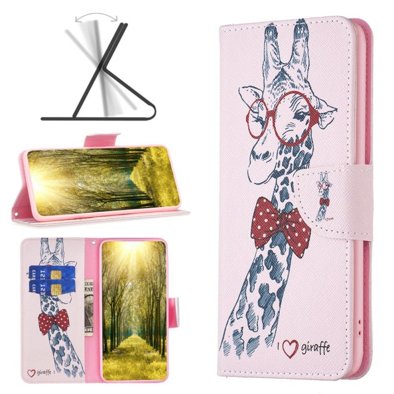 Etui Folio Do iPhone 16 Plus Intello Żyrafa