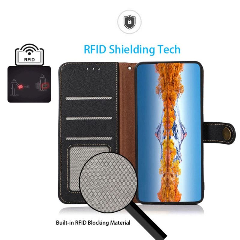 Etui Folio Do iPhone 16 Plus Klasyczna Blokada Rfid Khazneh