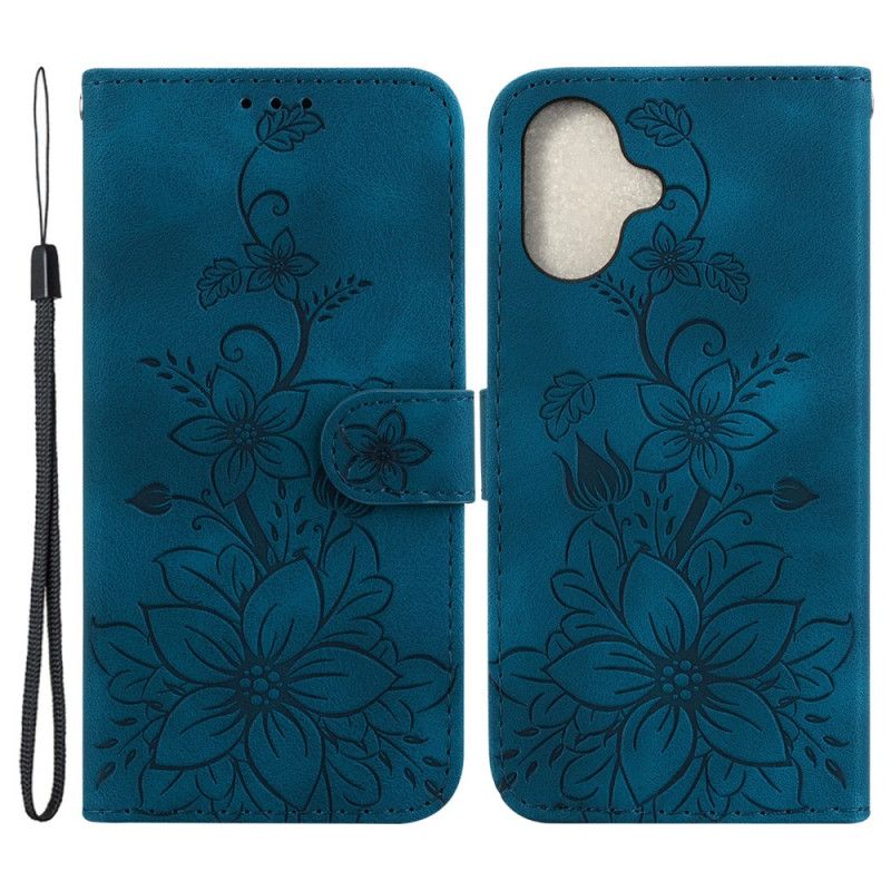 Etui Folio Do iPhone 16 Plus Kwiatowy