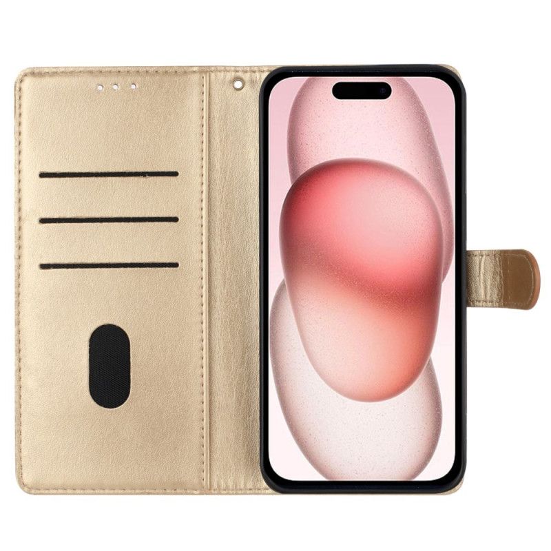 Etui Folio Do iPhone 16 Plus Małe Motylki Z Paskiem