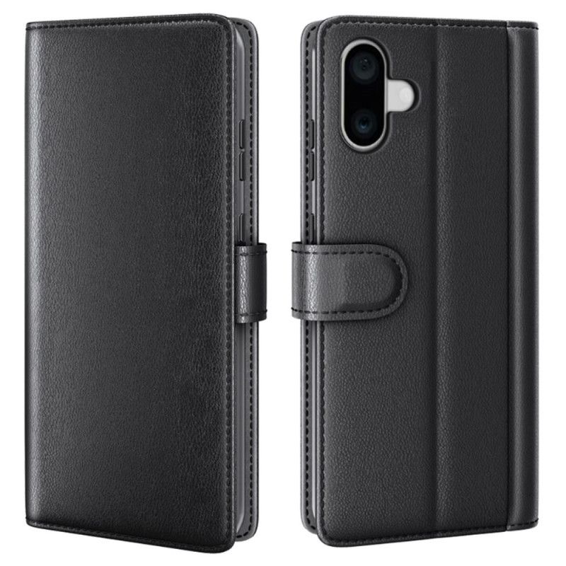 Etui Folio Do iPhone 16 Plus Prawdziwa Skóra