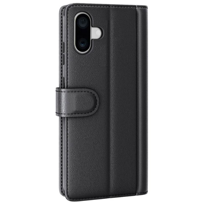 Etui Folio Do iPhone 16 Plus Prawdziwa Skóra