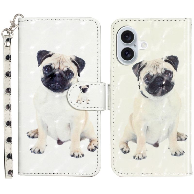 Etui Folio Do iPhone 16 Plus Psy Na Smyczy