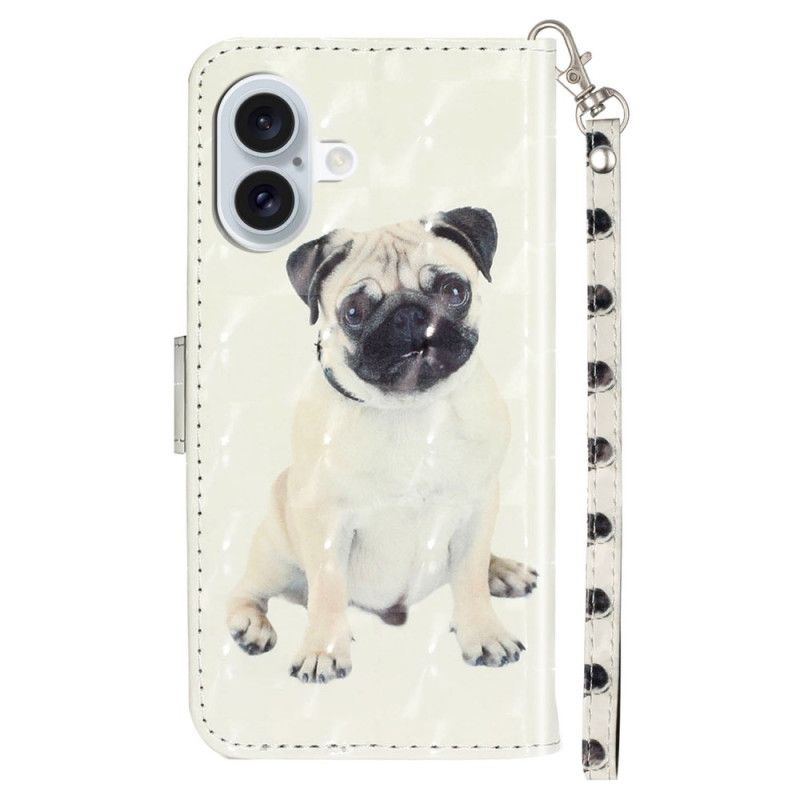 Etui Folio Do iPhone 16 Plus Psy Na Smyczy