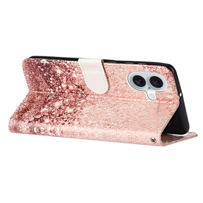 Etui Folio Do iPhone 16 Plus Wzór Różowego Marmuru