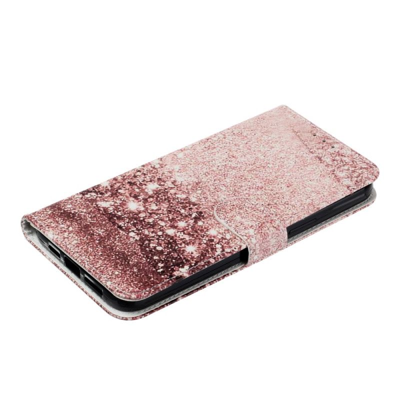 Etui Folio Do iPhone 16 Plus Wzór Różowego Marmuru