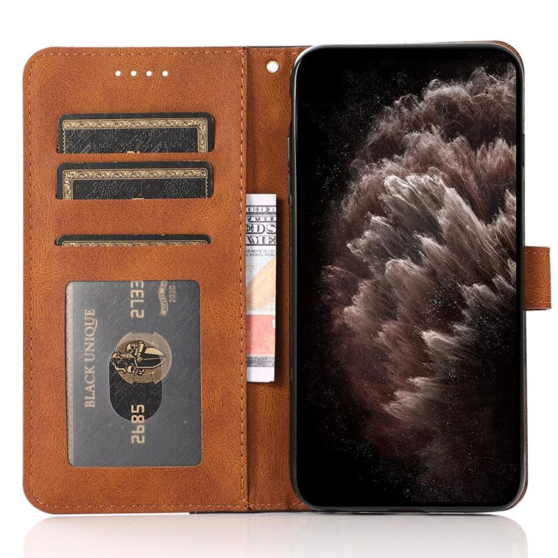 Etui Folio iPhone 16 Plus Dwukolorowy Pasek