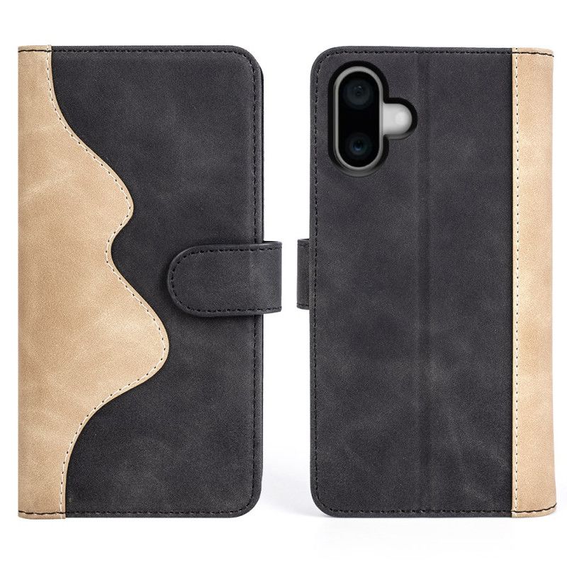 Etui Folio iPhone 16 Plus Dwukolorowy Projekt