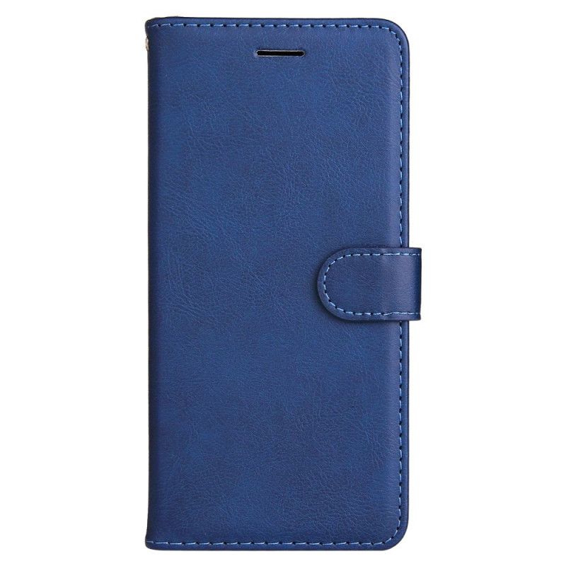 Etui Folio iPhone 16 Plus Imitacja Skóry Z Paskiem