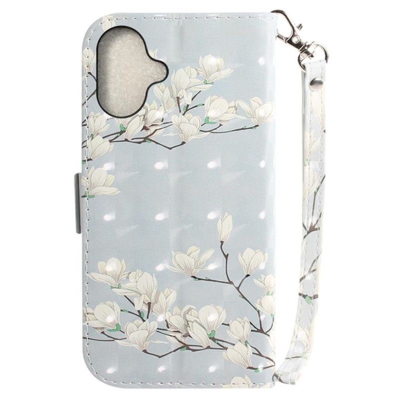 Etui Folio iPhone 16 Plus Magnolie Z Paskiem