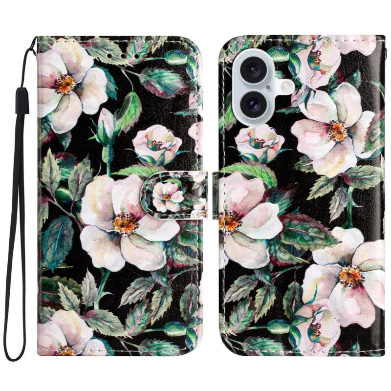 Etui Folio iPhone 16 Plus Magnolie Z Paskiem