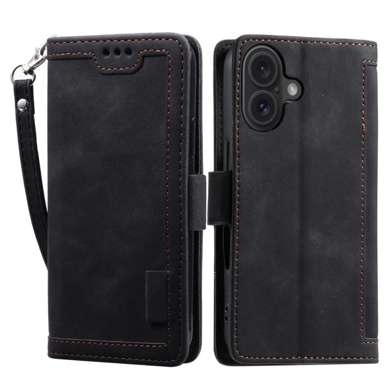 Etui Folio iPhone 16 Plus Ochrona W Stylu Vintage