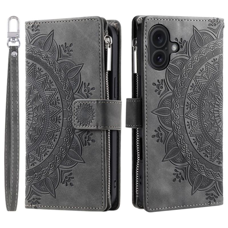 Etui Folio iPhone 16 Plus Portfel Z Mandalą Etui Ochronne