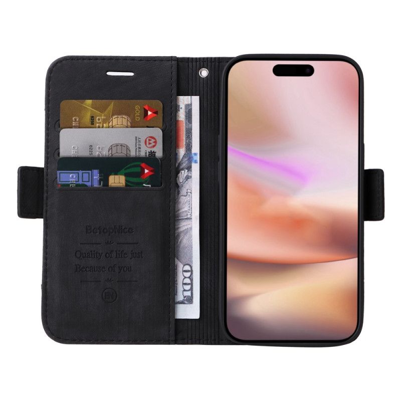 Etui Folio iPhone 16 Plus Przednie Etui Na Karty Betopnice Etui Ochronne