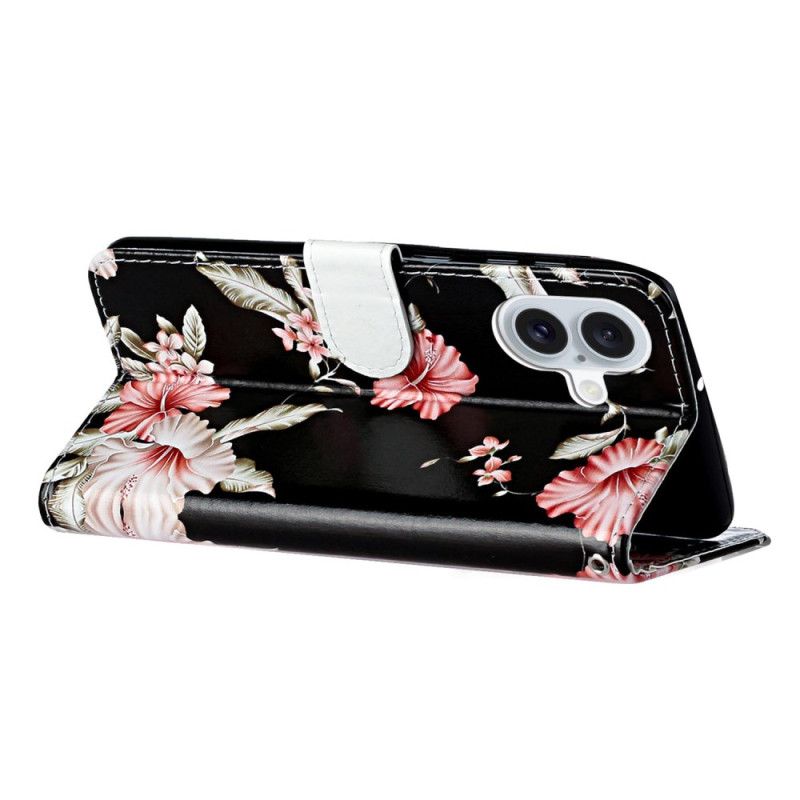 Etui Folio iPhone 16 Plus Rododendrony Etui Ochronne