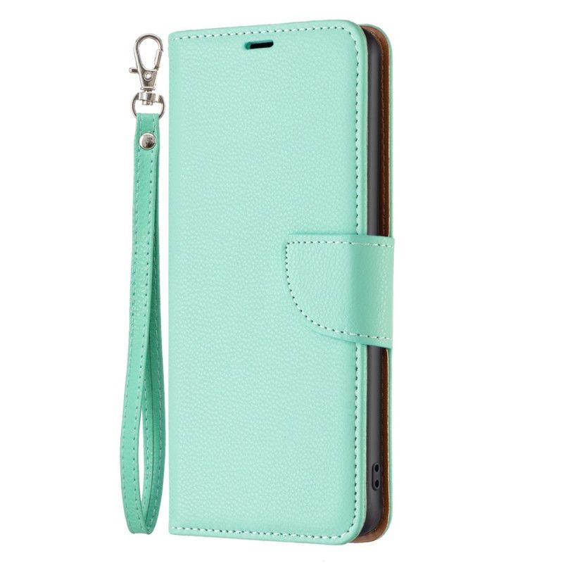 Etui Folio iPhone 16 Plus Tekstura Liczi Z Paskiem