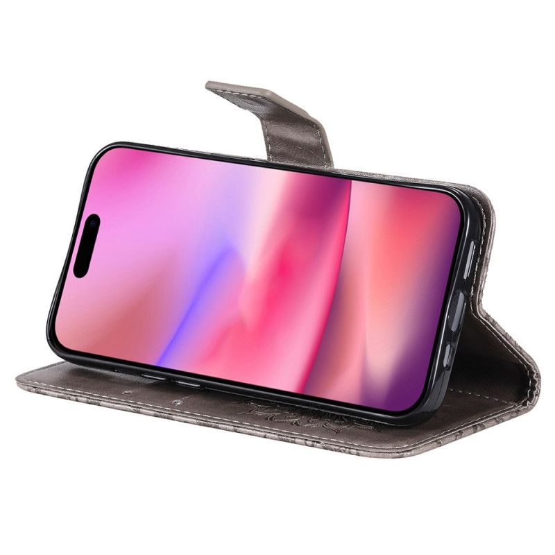 Etui Folio iPhone 16 Plus Wzór Mandali Z Paskiem Etui Ochronne