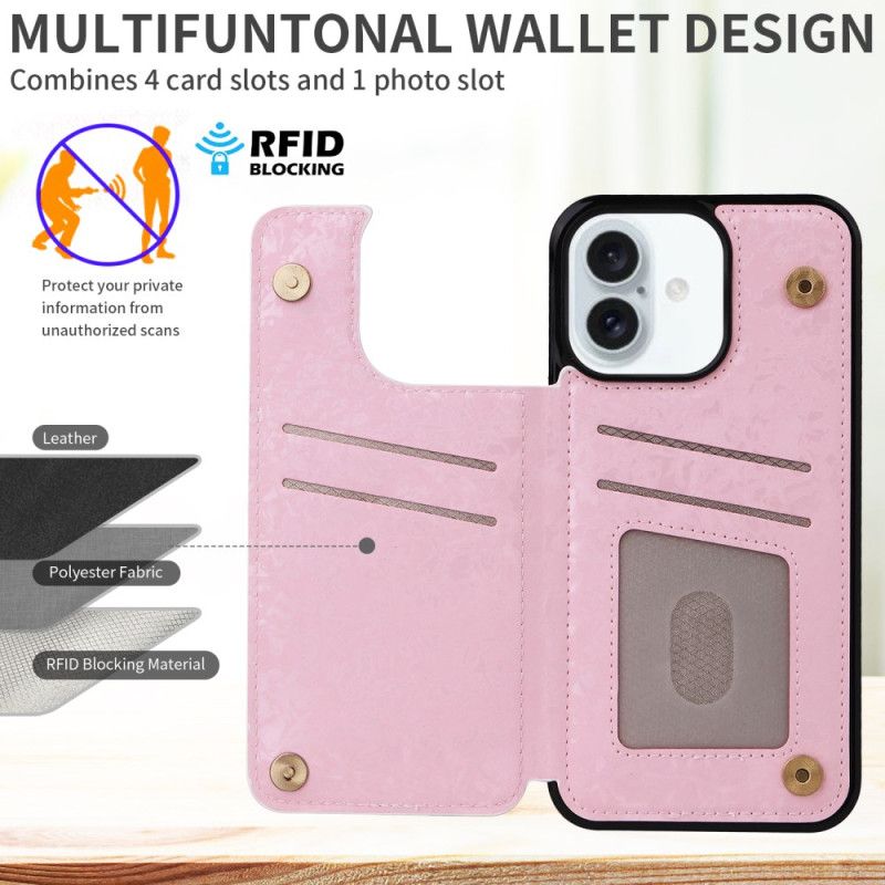 Etui iPhone 16 Plus Ochrona Rfid Kwiatów