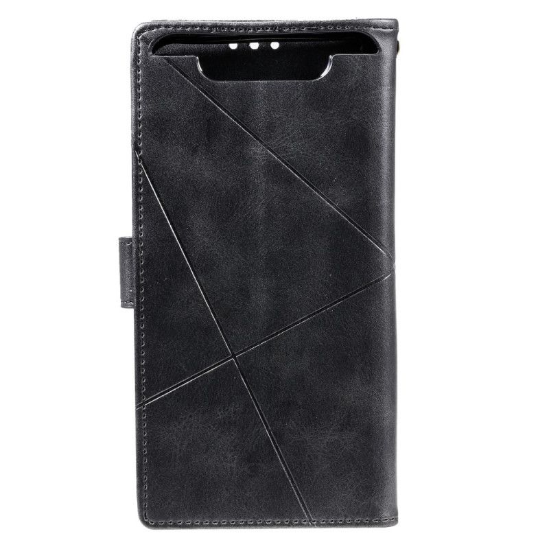 Etui Folio Samsung Galaxy A80 / A90 Czarny Diamentowa Imitacja Skóry Etui Ochronne