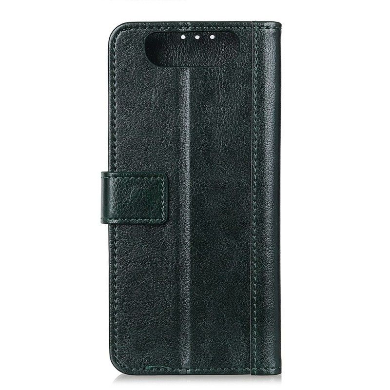 Etui Folio Samsung Galaxy A80 / A90 Czarny Efekt Antycznej Skóry Etui Ochronne