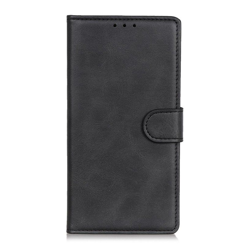 Etui Folio Samsung Galaxy A80 / A90 Czerwony Czarny Efekt Skóry Matowej Retro