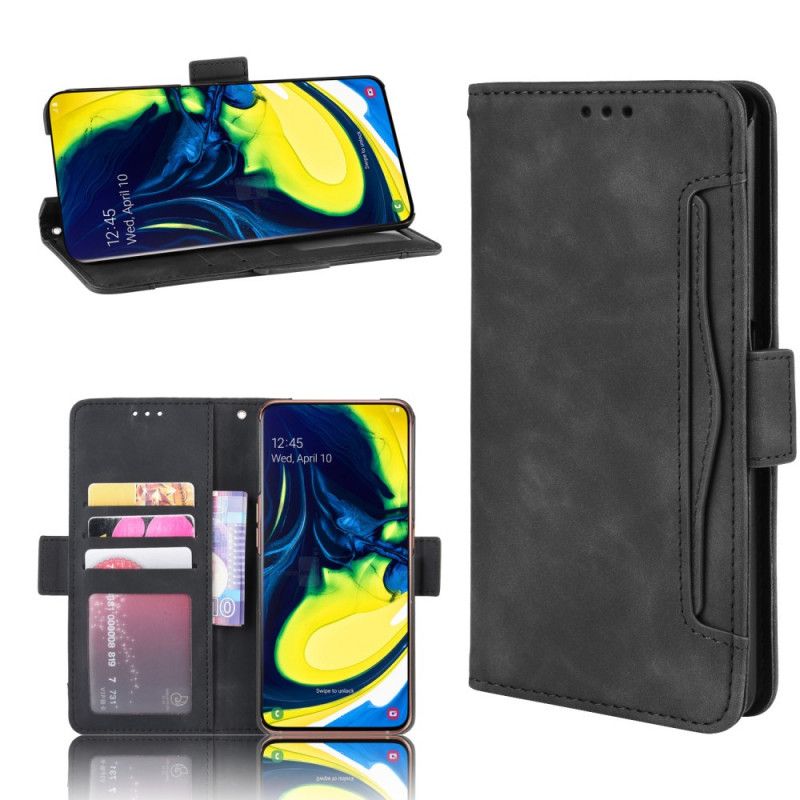 Etui Folio Samsung Galaxy A80 / A90 Czerwony Czarny Multikarta Pierwszej Klasy Etui Ochronne