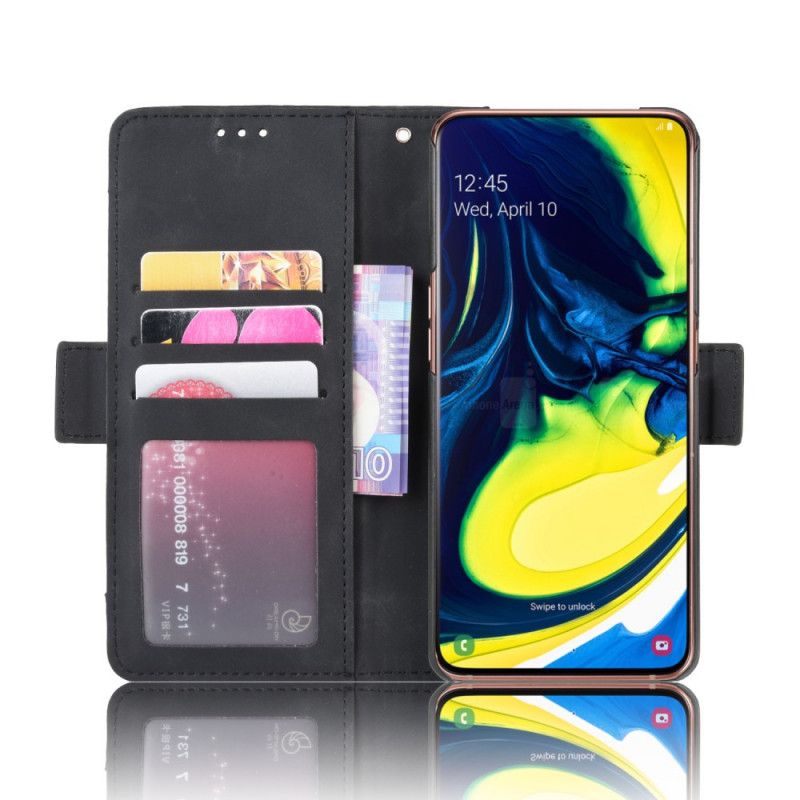 Etui Folio Samsung Galaxy A80 / A90 Czerwony Czarny Multikarta Pierwszej Klasy Etui Ochronne