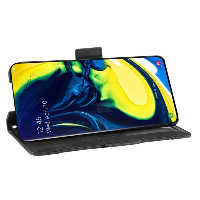 Etui Folio Samsung Galaxy A80 / A90 Czerwony Czarny Multikarta Pierwszej Klasy Etui Ochronne