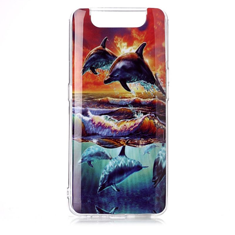 Etui Samsung Galaxy A80 / A90 Delfiny Na Wolności Etui Ochronne