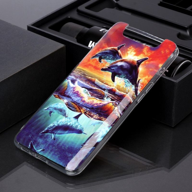 Etui Samsung Galaxy A80 / A90 Delfiny Na Wolności Etui Ochronne