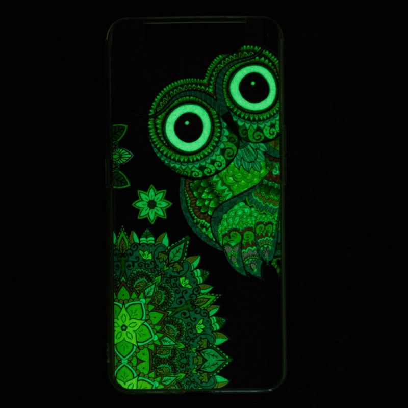 Etui Samsung Galaxy A80 / A90 Fluorescencyjna Sowa Mandala Etui Ochronne