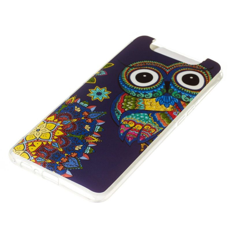 Etui Samsung Galaxy A80 / A90 Fluorescencyjna Sowa Mandala Etui Ochronne